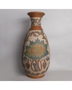 فازا خزفية أرضية يدوية – ارتفاع 120 سم – فن الموزاييك