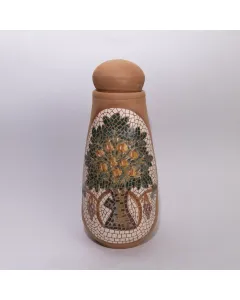 مطرة ماء خزفية يدوية – سعة 1 لتر – فن الموزاييك