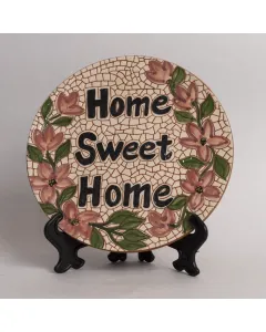 صحن خزفي يدوي للتعليق أو العرض – قطر 27 سم – فن الموزاييك