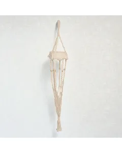 تعليقة زرع مكرميه مصنوعة يدويًا من خيوط قطنية – لون حسب الطلب