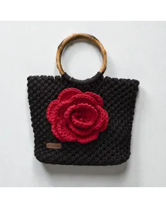 حقيبة مكرميه مصنوعة يدويًا من خيوط عالية الجودة – 20 × 27 سم