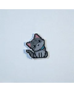 بروش مطرز شكل قطة – ٦٫٥×٥٫٥ سم