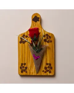 لوحة ديكور مطبخ خشبية يدوية – شكل مفرمة عدة ألوان