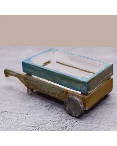 عرباية خشبية يدوية لحفظ وعرض الورود