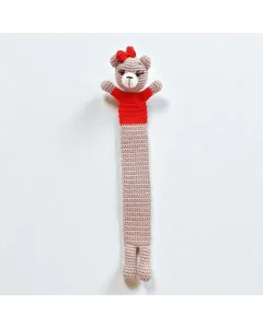 فاصل كتاب دب لطيف كروشيه يدوية – مقاس واحد