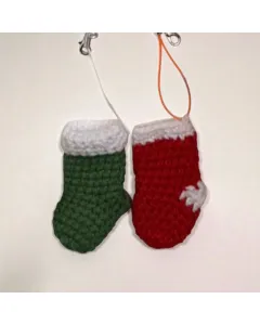 ميدالية جرابة كروشيه يدوية – خيط قطن – مقاس واحد