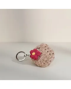 محفظة كروشيه لسماعات AirPods بتصميم وردة – 8x10 سم