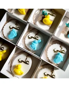 Mini Baby Shower Soap Favors – Handmade Scented Soap with Custom Colors, Shapes & Fragrance – Personalized Newborn Event Giveaways