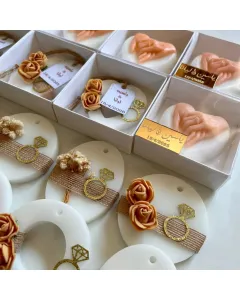 Mini Wedding Soap Favors – Handmade Scented Soap for Weddings, Engagements & Henna – Custom Colors, Shapes & Fragrance – Event Giveaways