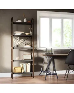 أومبرا "Bellwood" وحدة رفوف - 5 طبقات - خشب - أسود وبني داكن متوفر في ذا سكاوت - عمّان، الأردن