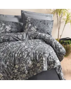 نوفا هوم "Comely" طقم وجه لحاف - 100% قطن - مجوز/مجوز كبير - 4 قطع - رمادي متوفر في ذا سكاوت - عمّان، الأردن