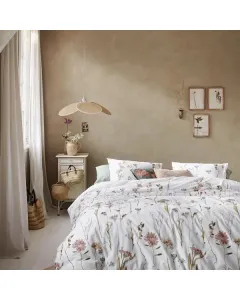 بيدنج هاوس "Rustic" طقم وجه لحاف - 100% قطن - مجوز/مجوز كبير - 3 قطع - أبيض متوفر في ذا سكاوت - عمّان، الأردن