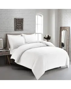نوفا هوم "Cottontex" طقم وجه لحاف - قطن 100% ، 200 خيط لكل انش مربع - مفرد/مفرد كبير - 2 قطع - أبيض متوفر في ذا سكاوت - عمّان، الأردن