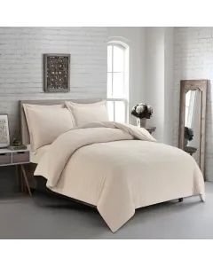 نوفا هوم "Cottontex" طقم وجه لحاف - قطن 100% ، 200 خيط لكل انش مربع - بيج (متوفر بعدة مقاسات) متوفر في ذا سكاوت - عمّان، الأردن