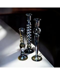 مجموعة حوامل شموع (رمادي)