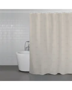 Weva Smiley Light Water Proof Shower Curtain - 180x200 Cm - Blue