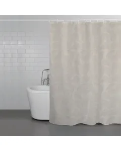 Weva Banana Leaves Water Proof Shower Curtain - 200x240 Cm - Light Purple
