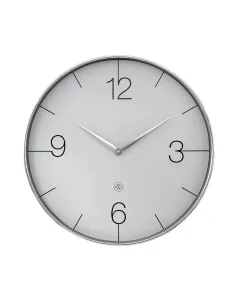 NeXtime Finesse Silent Wall Clock – Large, Chrome Frame
