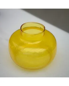 Recycled Colored Vase - Medium - Yellow available at The Scout - Amman, Jordan