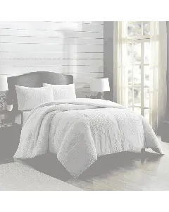 Nova Home Demion Embroidery Towel Jacquard Duvet Cover Set - 3 Pcs - King/Super King - White available at The Scout - Amman, Jordan