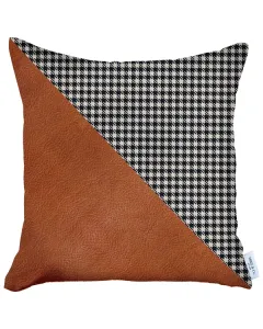 نوفا هوم غطاء وسادة "Boho Chic" جلد و جاكار - 45x45 سم - بني  متوفر في ذا سكاوت - عمّان، الأردن