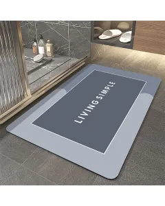 نوفا هوم "Living Simple" أرضية مطبخ/حمام جلد بامتصاص عالي وخلفية مطاط - 50x80 سم - رمادي متوفر في ذا سكاوت - عمّان، الأردن