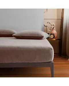 Nova Home WarmFit Winter Microfleece Pillowcase Set - 2 Pcs - Moka available at The Scout - Amman, Jordan