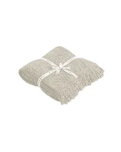 Image of "Manterol Fausto Throw Blanket - 100% Cotton - Beige" from TheScout Marketplace