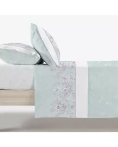 مينترول "Bloom" طقم شرشف سرير (مطاط وفلات) قطن -مجوز/مجوز كبير - 4 قطع - أزرق متوفر في ذا سكاوت - عمّان، الأردن