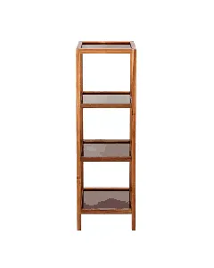 Image of "Wenko Fondi Rack Unit - Acacia Wood - 4 Shelves - Brown" from TheScout Marketplace