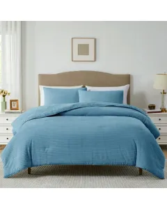 نوفا هوم "Cozy" لحاف شتوي فلانل مخملي بخلفية فرو ناعمة ملونة - أزرق (متوفر بعدة مقاسات) متوفر في ذا سكاوت - عمّان، الأردن