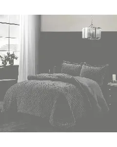 Nova Home Crete Winter Jaquard Sherpa Comforter Set -King/Super King- Grey available at The Scout - Amman, Jordan
