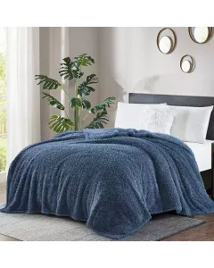 Nova Home Fur Fluffy Blanket - Blue (Available in Sizes) available at The Scout - Amman, Jordan