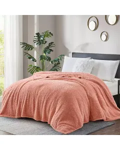 Nova Home Fur Fluffy Blanket - Pink (Available in Sizes) available at The Scout - Amman, Jordan