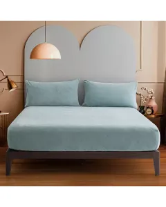 Nova Home WarmFit Winter Microfleece Fitted Sheet Set - Jade (Available in Sizes) available at The Scout - Amman, Jordan