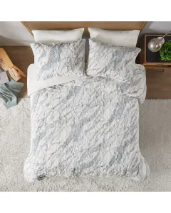 نوفا هوم "Marble" طقم لحاف فرو شتوي بنمط مطبوع - 6 قطع - مجوز/ مجوز كبير -  رمادي متوفر في ذا سكاوت - عمّان، الأردن
