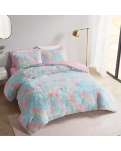 نوفا هوم طقم لحاف شتوي فرو طويل "Ombre" - مجوز/مجوز كبير - 6 قطع - متعدد الألوان متوفر في ذا سكاوت - عمّان، الأردن