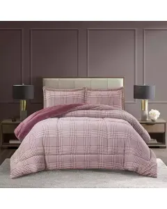 Image of "Nova Home Sketch Winter Printed Flannel Comforter Set - Purple (Available in Sizes)" from TheScout Marketplace