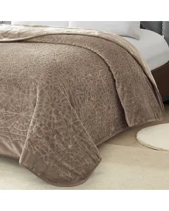 Nova Home Lynx Engraved Blanket - King/Super King - Moka available at The Scout - Amman, Jordan