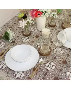 Nova Home "Tara" Lace Table Cloth - 170x280 cm - Gold