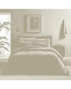 Image of "Nova Home Rhodes Winter Jaquard Flannel Comforter Set - King/Super King - 6 Pcs - Taupe" from TheScout Marketplace