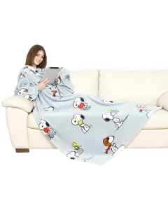 كانجرو "Snoopy" حرام فلانيل دافئ بأكمام - 140x180 سم - رمادي متوفر في ذا سكاوت - عمّان، الأردن