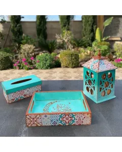 مجموعة رمضان 3 قطع (فانوس رمضان, صينية تقديم, علبة مناديل) متوفر في ذا سكاوت - عمّان، الأردن