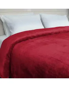 نوفا هوم-بطانية "Doux" مخمل بملمس حريري - مجوز - خمري متوفر في ذا سكاوت - عمّان، الأردن