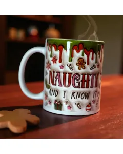 مج (كوب) "شقي وأعرف ذلك" – ٣٢٥ مل بطباعة ثنائية الأبعاد بتأثير ثلاثي الأبعاد