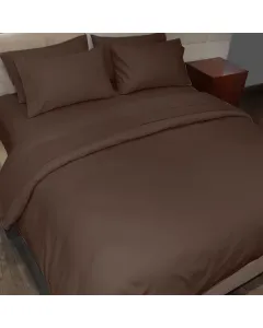 فيلدكريست غطاء وجه لحاف بتصميم سادة - 100% قطن - 220 خيط لكل انش مربع - مفرد\مفرد كبير - بني داكن متوفر في ذا سكاوت - عمّان، الأردن