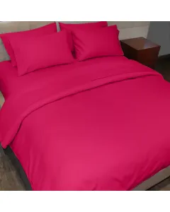 فيلد كريست غطاء وجه لحاف بتصميم سادة - 100% قطن - 220 خيط لكل انش مربع - فوشيا (متوفر بعدة مقاسات) متوفر في ذا سكاوت - عمّان، الأردن