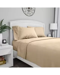 فيلدكريست شرشف فلات بتصميم سادة - 100% قطن - 220 خيط لكل انش مربع - أيفوري (متوفر بعدة مقاسات) متوفر في ذا سكاوت - عمّان، الأردن