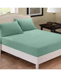 فيلدكريست طقم شرشف مطاط بتصميم سادة - 100% قطن - 220 خيط لكل انش مربع - أزرق فاتح (متوفر بعدة مقاسات) متوفر في ذا سكاوت - عمّان، الأردن