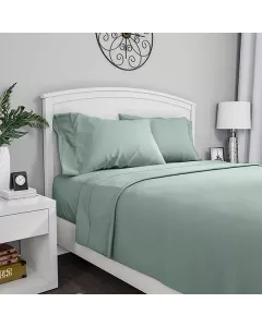 فيلدكريست شرشف فلات بتصميم سادة - 100% قطن - 220 خيط لكل انش مربع - أزرق فاتح (متوفر بعدة مقاسات) متوفر في ذا سكاوت - عمّان، الأردن